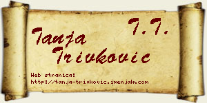 Tanja Trivković vizit kartica